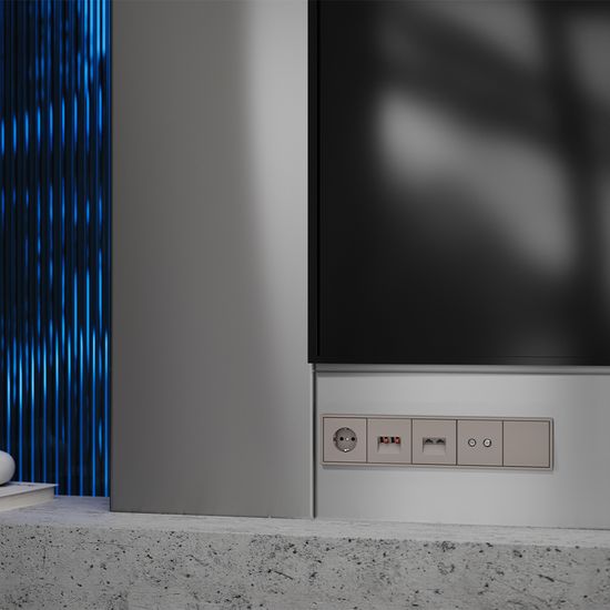 Накладка для розетки компьютерной двойной RJ45+RJ45 кат.6, S70 (капучино)