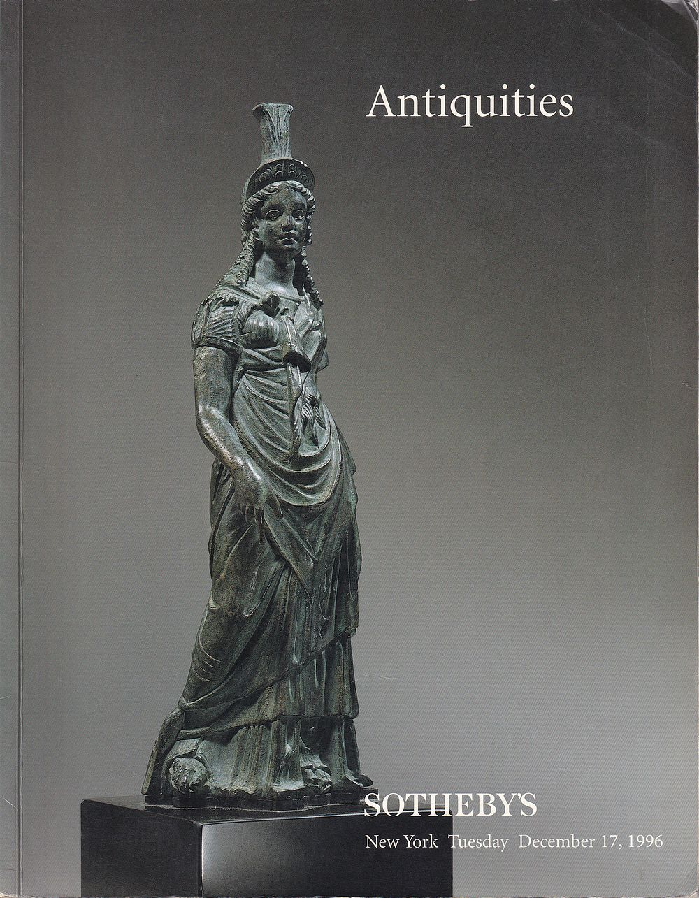 Каталог аукциона Sotheby's, Нью-Йорк, Египетские, классические и азиатские древности и искусство исламского мира от 17 декабря 1996 года