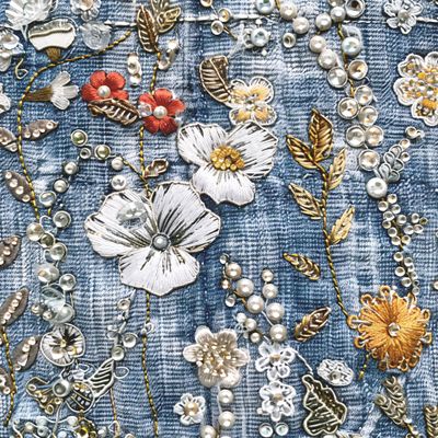 Деним и вышивка