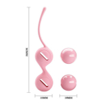 Розовые вагинальные шарики 3,3см на сцепке Pretty Love Kegel Tighten UP I BI-014490