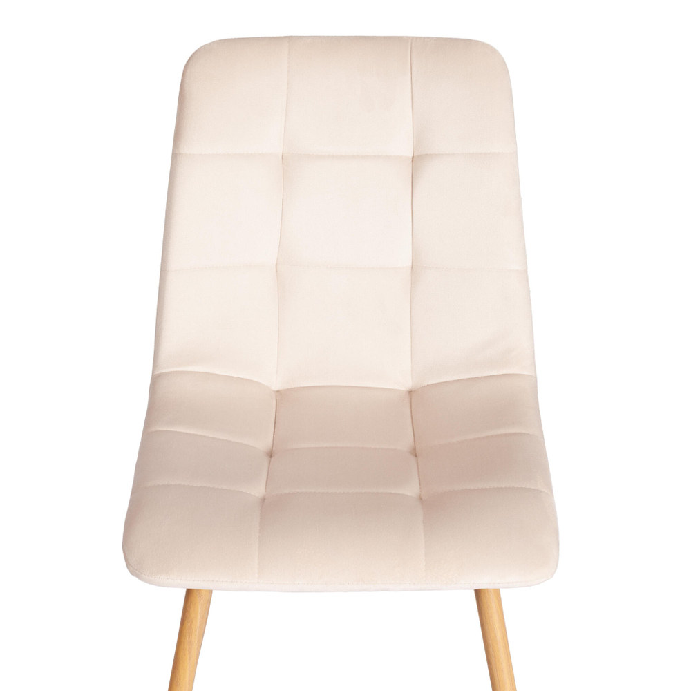 Стул CHILLY (mod. 7094-1) вельвет/металл, 44,5х52,5х86 см, beige (бежевый) HLR2 / натуральный