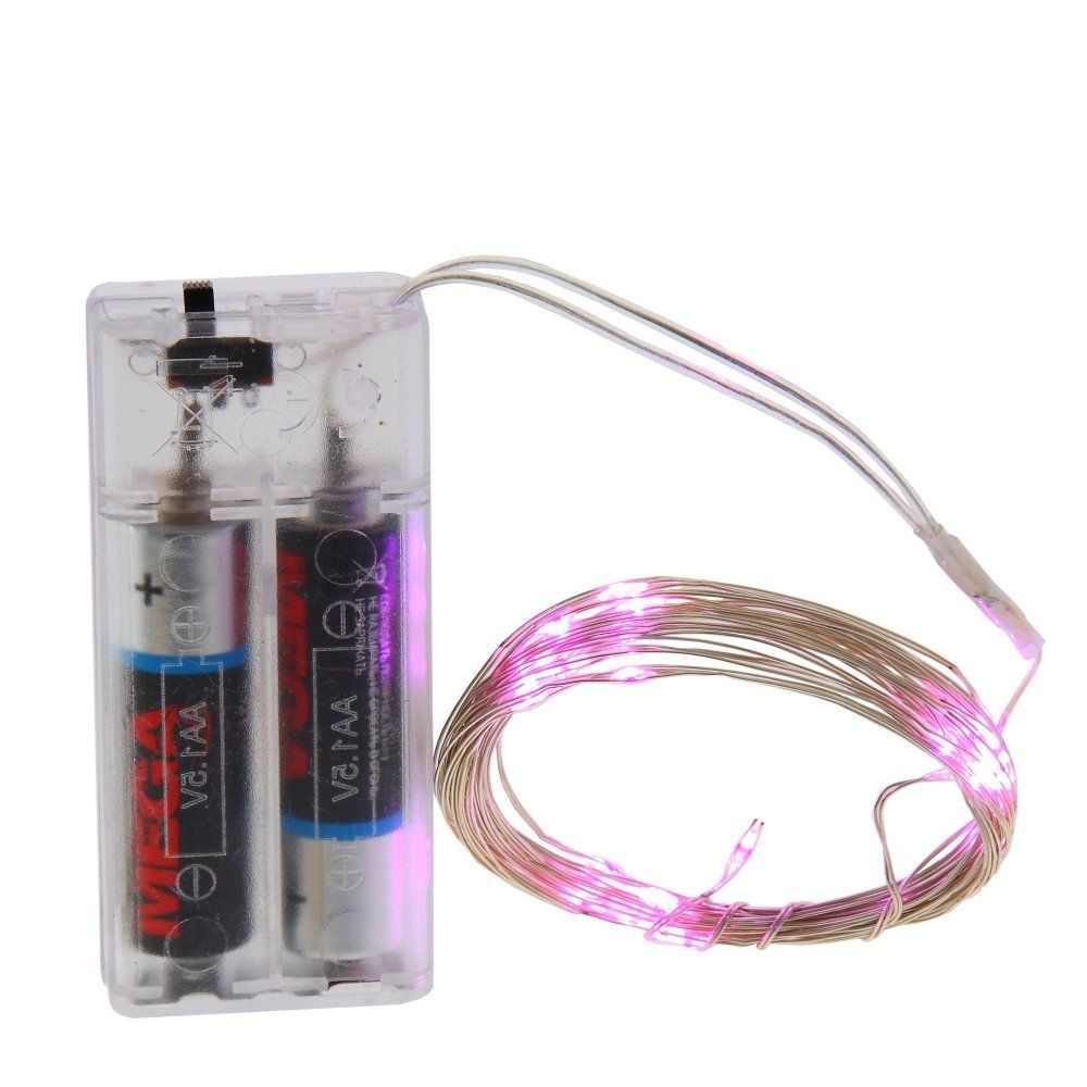 GAEM Электрогирлянда (30 фиолетовых LED, 1 реж свеч, серебр шнур, 1 W), L3м, 2хAA н/п