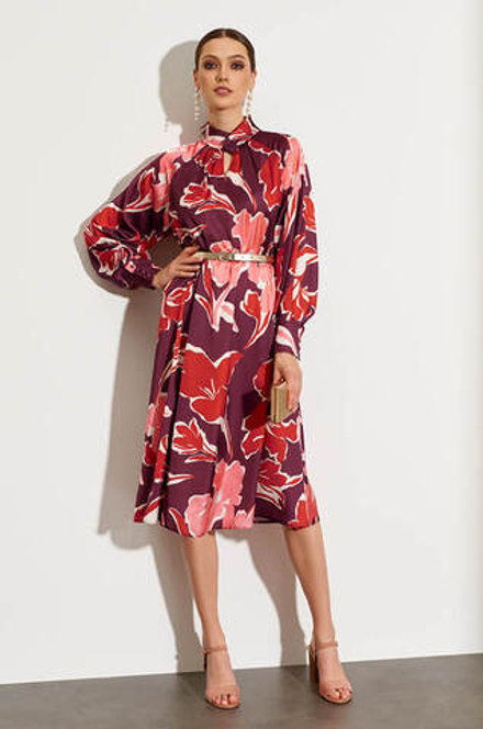 51425 Платье женское (бордовый принт)