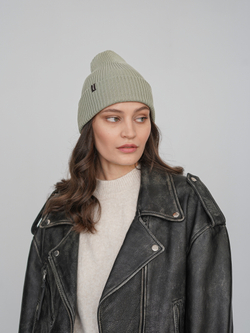Шапка вязаная весенняя/осенняя МУЛА (Хакки)