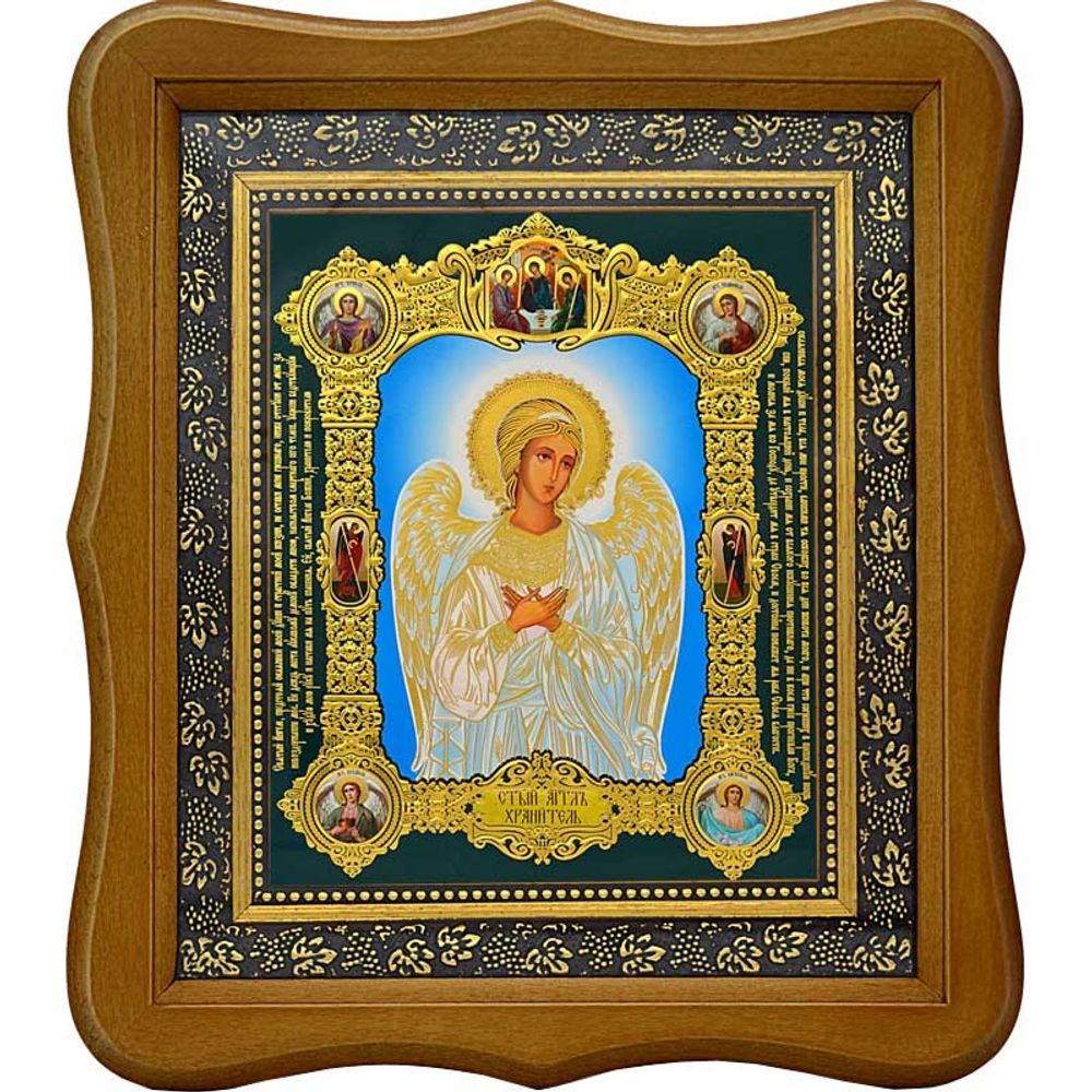 Ангел Хранитель. Икона с рельефным тиснением