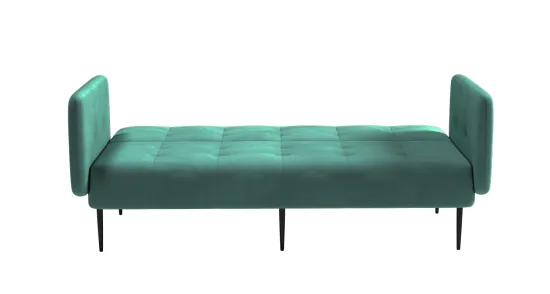 Monaco диван-кровать прямой с подлокотниками, трехместный бархат 87