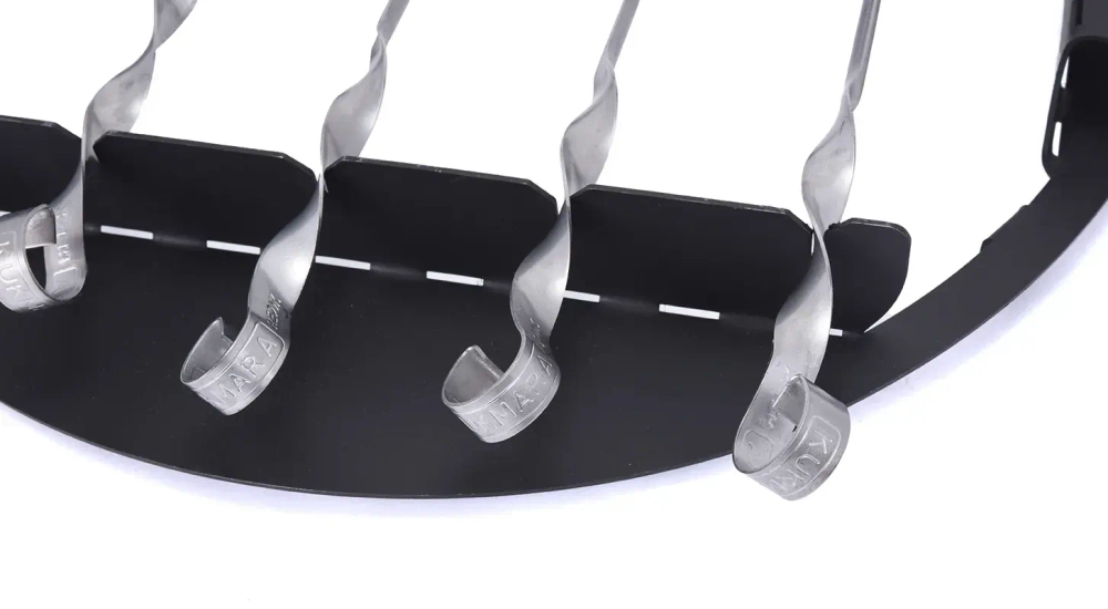 Подставка для шампуров на учаг для казана 15л (с шампурами 6шт)