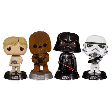 Фигурка Funko POP! Bobble Star Wars Luke/Chewbacca(FL)/Darth Vader/Stormtrooper (Exc) 4PK 74138