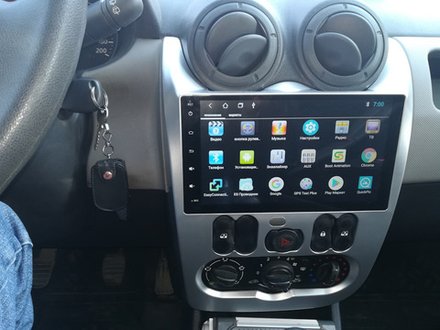 Магнитола для Renault Logan/Sandero 2009-2014 - FarCar 752M монитор 9" QLED на Android 13, 8 ядер (TS18), CarPlay, 4G SIM-слот