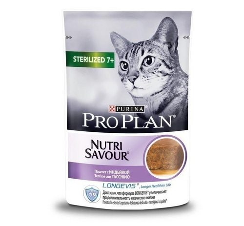 Влажный корм Pro Plan Sterilised 7+ для стерилизованных взрослых кошек старше 7 лет