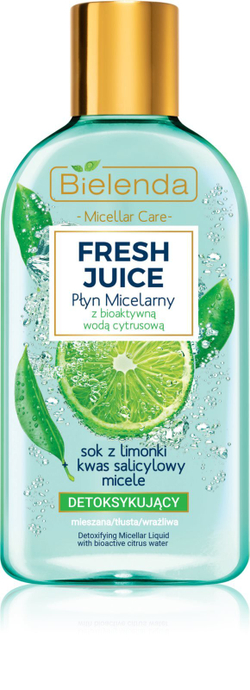 Bielenda Fresh Juice Lime - мицеллярная вода для комбинированной и чувствительной кожи /   500  ml  / GTIN 5902169034009