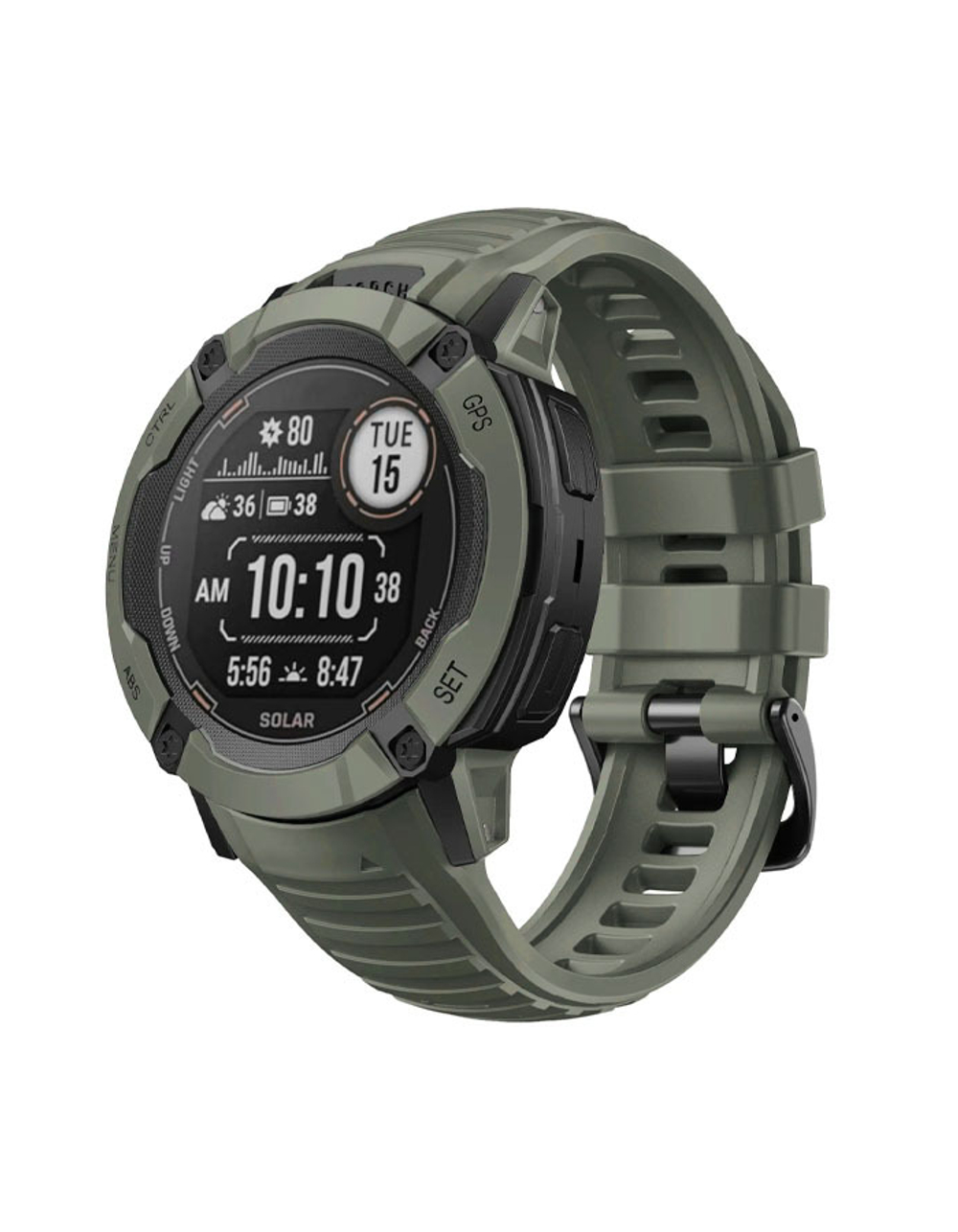 Ремешок 26 мм для Garmin Instinct 2X Solar / Instinct 2X Solar Tactical (Крепление Torch) Армейский/зеленый