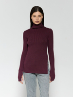 Водолазка с разрезом из хлопка