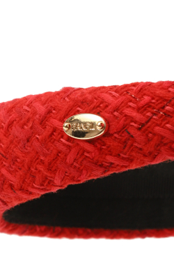Твидовый ободок в красном цвете