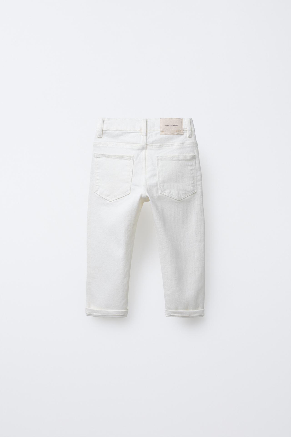 ZARA БРЮКИ REGULAR FIT ИЗ ТВИЛА, ЭКРЮ