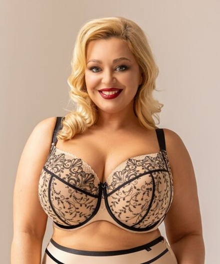 Бюстгальтер Kris Line Oriental Soft Full Cup (бежевый/черный)