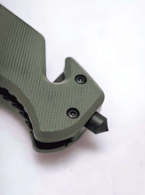 Тактический складной нож Browning со стеклоотбоем и стропорезом Зеленый