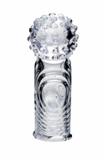 Прозрачная рельефная насадка на палец Ricol - 8 см. (Цвет: прозрачный)