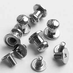 Заклепки (5шт) круглые 8х8мм на винте для ремней, декора обуви, одежды, бижутерии.