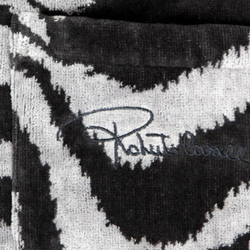 Элитный халат велюровый Zebra черный от Roberto Cavalli
