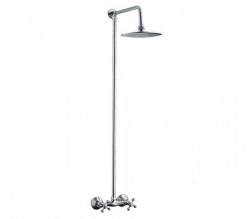 Душевая система 1/2 кер F2308 FRAP лейка "Тропич. душ" (D200мм, хром, силумин)