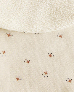 ZARA HOME ДЕТСКИЙ НАГРУДНИК С ЦВЕТОЧНЫМ ПРИНТОМ, ЭКРЮ