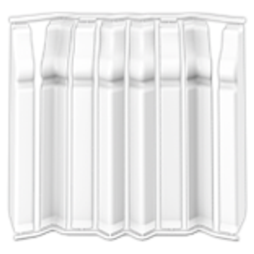 Накладки для плинтуса Идеал Дюра напольный прямоугольный 80мм 001 Белый (2 набора из 8 элементов) во флоупаке