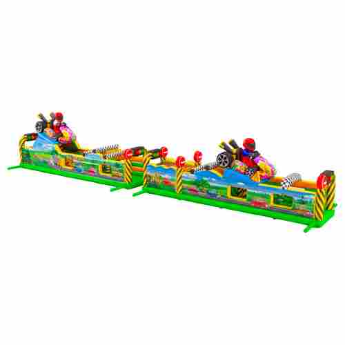 Коммерческая надувная полоса препятствий «Гран-при», 18×3×4 м