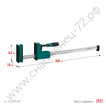 KRAFTOOL GRAND-600/750 600/750 мм, сжатие/распор, 600 кгс, глубина зажима 95 мм, Корпусная струбцина (32240-60)