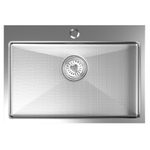 Мойка настол.монтаж 65х45 (3,0) вып 3 1/2  MIXLINE PRO 22см с сифоном (сатин НАНО декор)