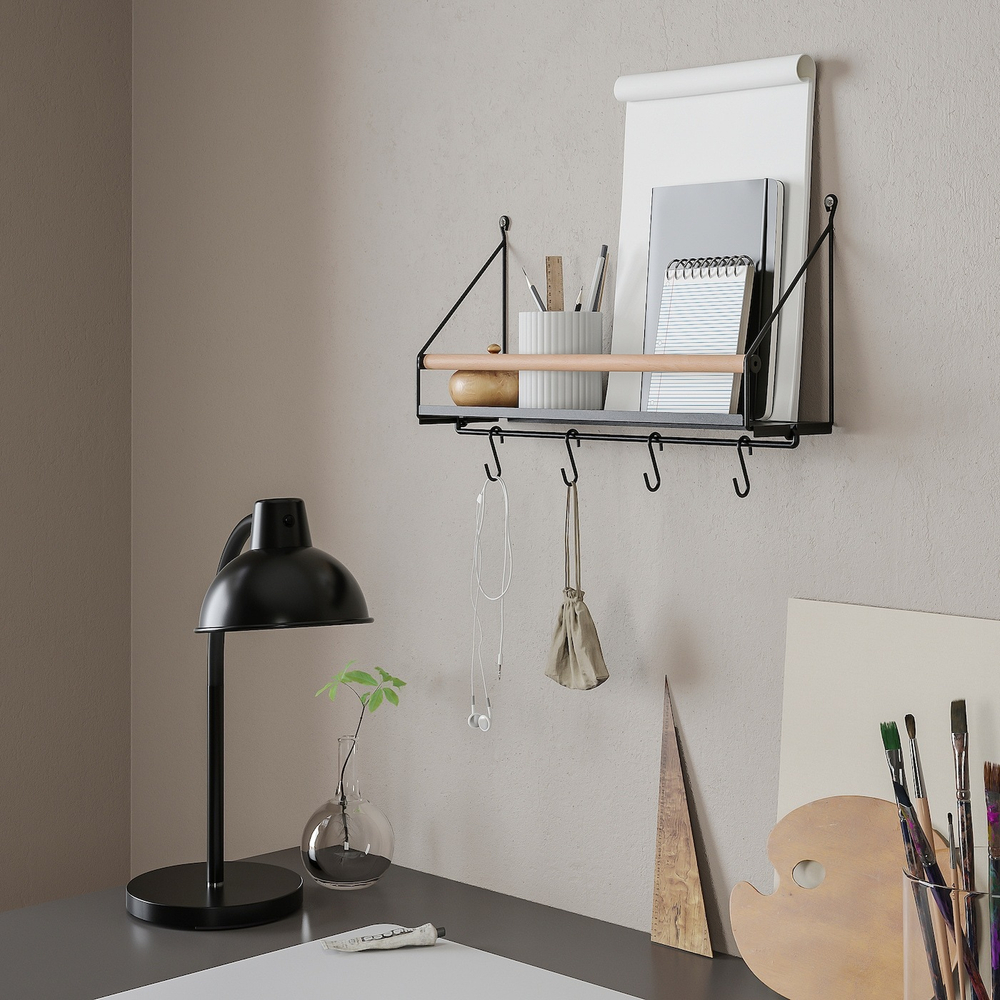IKEA ÅKERBRUK  (ИКЕА ÅКЕРБРУК)  -  Настенный органайзер с крючками, 42x12x26 см