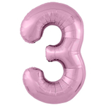 Цифра 40" №3 розовый фламинго, с гелием #755372-HF2