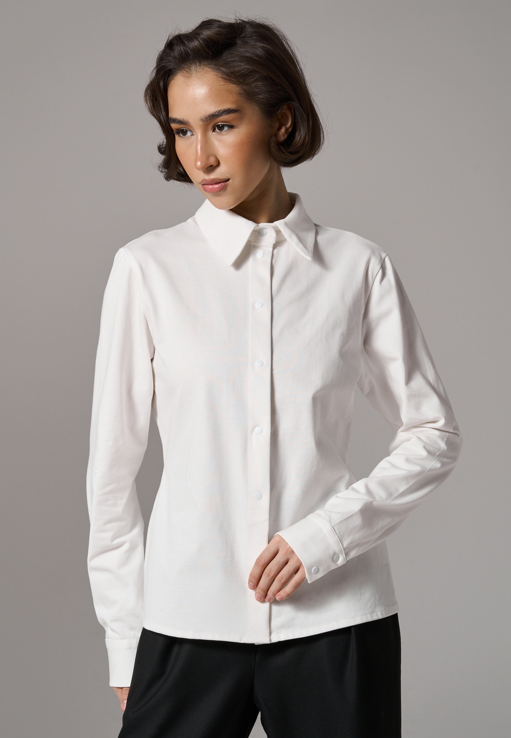 Рубашка трикотажная молочная