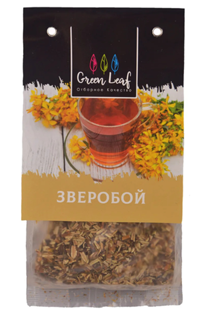 Травяной сбор, Green Leaf, зверобой лист сушеный, 100 г