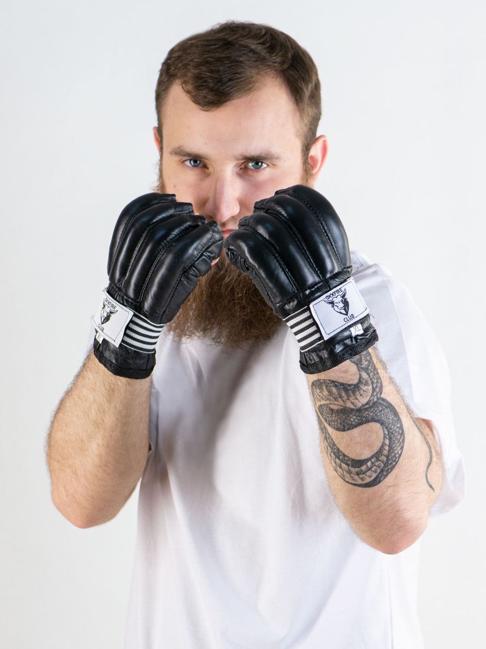 Шингарты OXXFIRE, эластичный манжет на липучке, кожа, черные (L) (уценка)