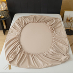 Простынь на резинке Однотонный Сатин Элитный 100% египетский хлопок RROCE005