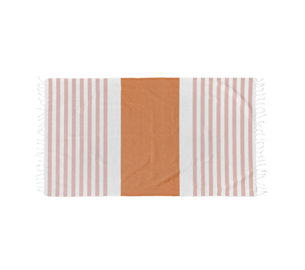 Пляжное полотенце LITTORAL CANNELLE 100 х 180, хлопок 100%, с оборотной стороны махра, 320 г/м 2 Blanc des Vosges Разноцветный