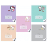 Тетрадь А5 18л. клетка "Hello Kitty" с полями, офсет 60-65г. 92% белизна, 5 диз. (Центрум)
