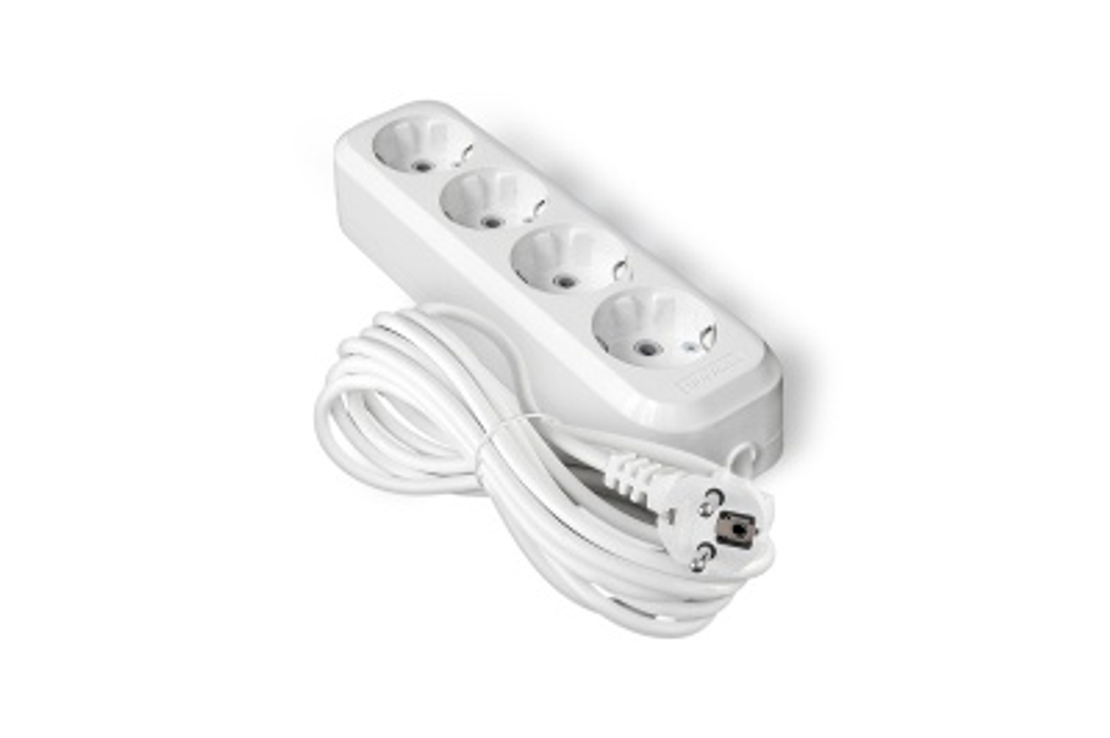Удлинитель 4 гнезда с/з 5м (25шт/кор)