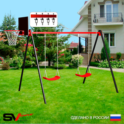 Уличные качели Sv Sport УК162КВ2 (3.0м/Щит баскет/"Лодочка" 2шт/Подвесы на втулке 2к)