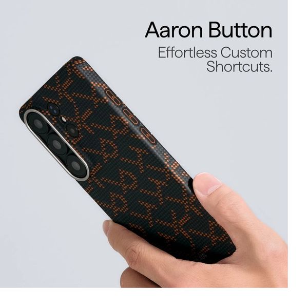 Чехол Pitaka Edge Case для Samsung S26 Ultra, Оранжево-чёрный | Orange Black
