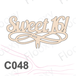 Топпер деревянный в букет цветов "Sweet 16" 10шт.