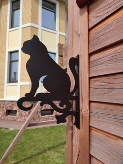 Кашпо подвесное Кот, кронштейн для подвесного кашпо, держатель для цветов