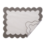 Салфетка под приборы с контрастным кантом серого цвета из коллекции trendy ruffles, 35х45 см