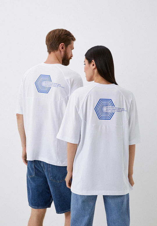 Футболка унисекс, цвет белый