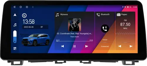 Магнитола для Mazda CX-4 2016-2024 (штатный монитор) - Canbox H-Line 3037 монитор 12.3" QLED в стиле BMW на Android 10, Быстрая, ТОП-процессор, CarPlay, 4G SIM-слот