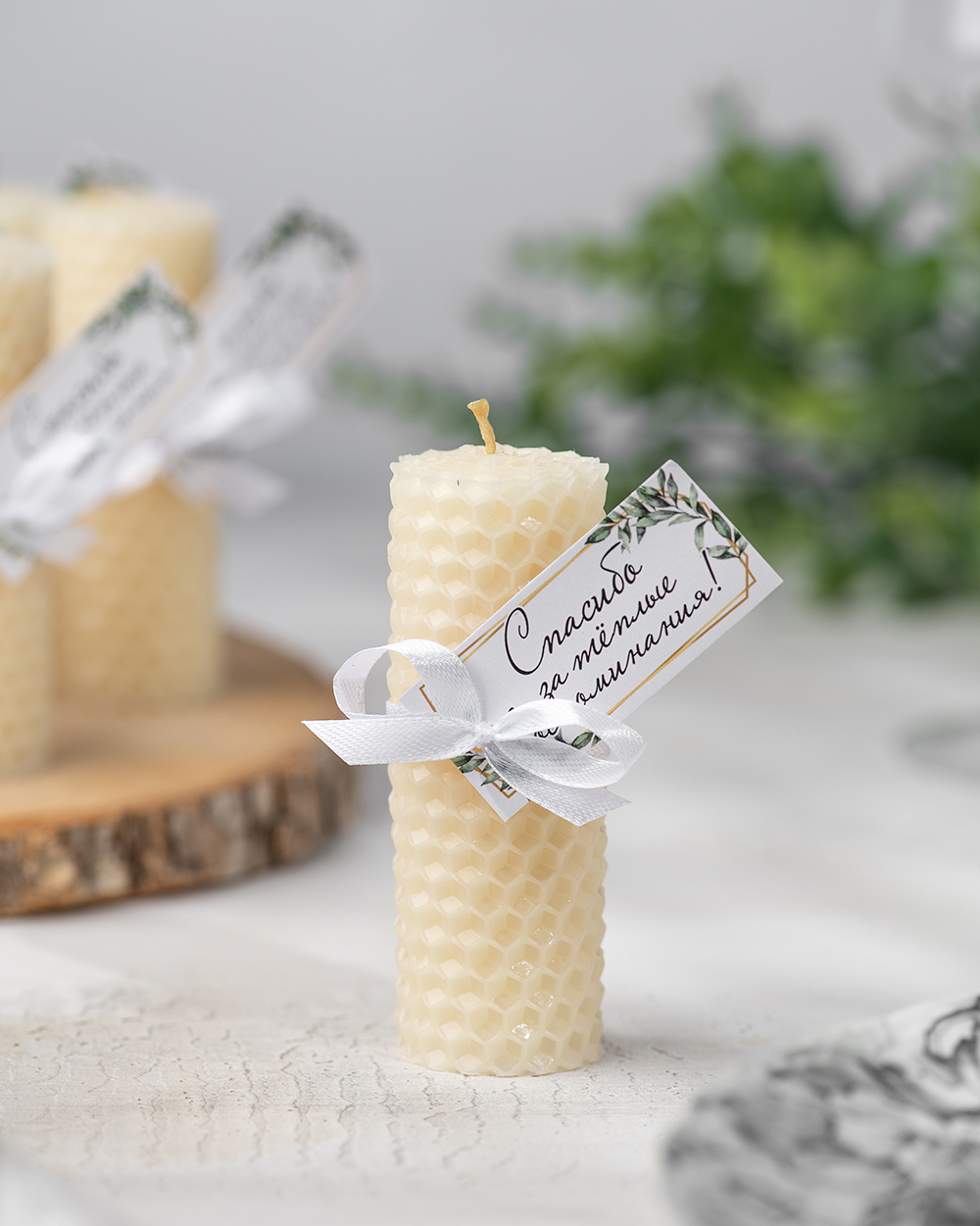 Свеча-бонбоньерка в подарок гостям