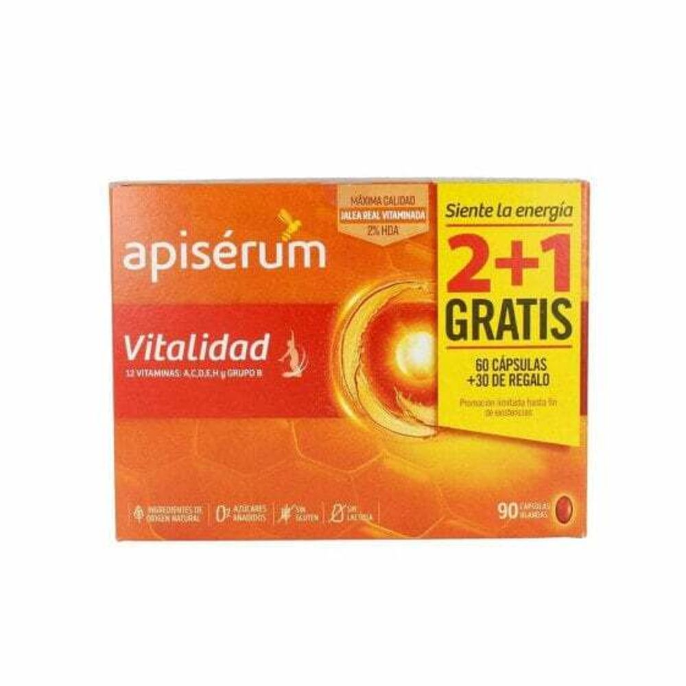 Витаминно-минеральные комплексы Пищевая добавка Apiserum Vitalidad 90 штук