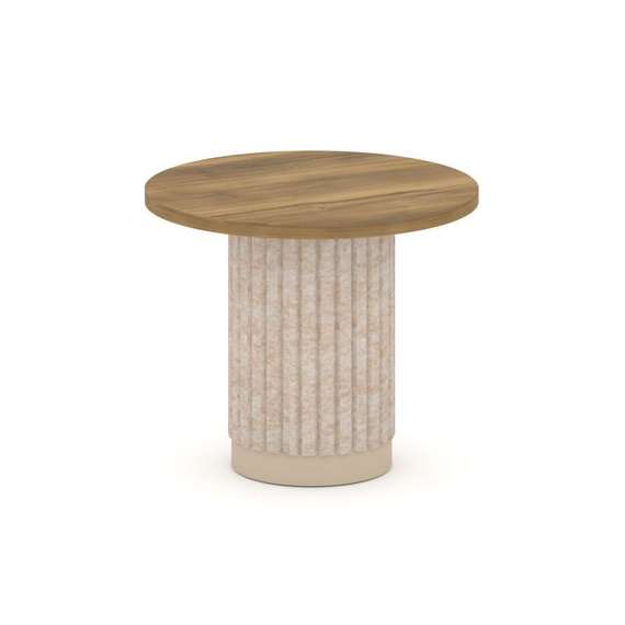 Felto Стол журнальный круглый D=600 PR.C.SPRG-008.D Сандал Янтарный/Металл Капучино/Крем-брюле 600*6