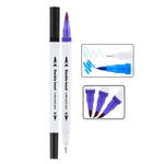 Маркер для скетчинга, двусторонние, Basir, линер, акварельные, белый корпус, 36 цветов